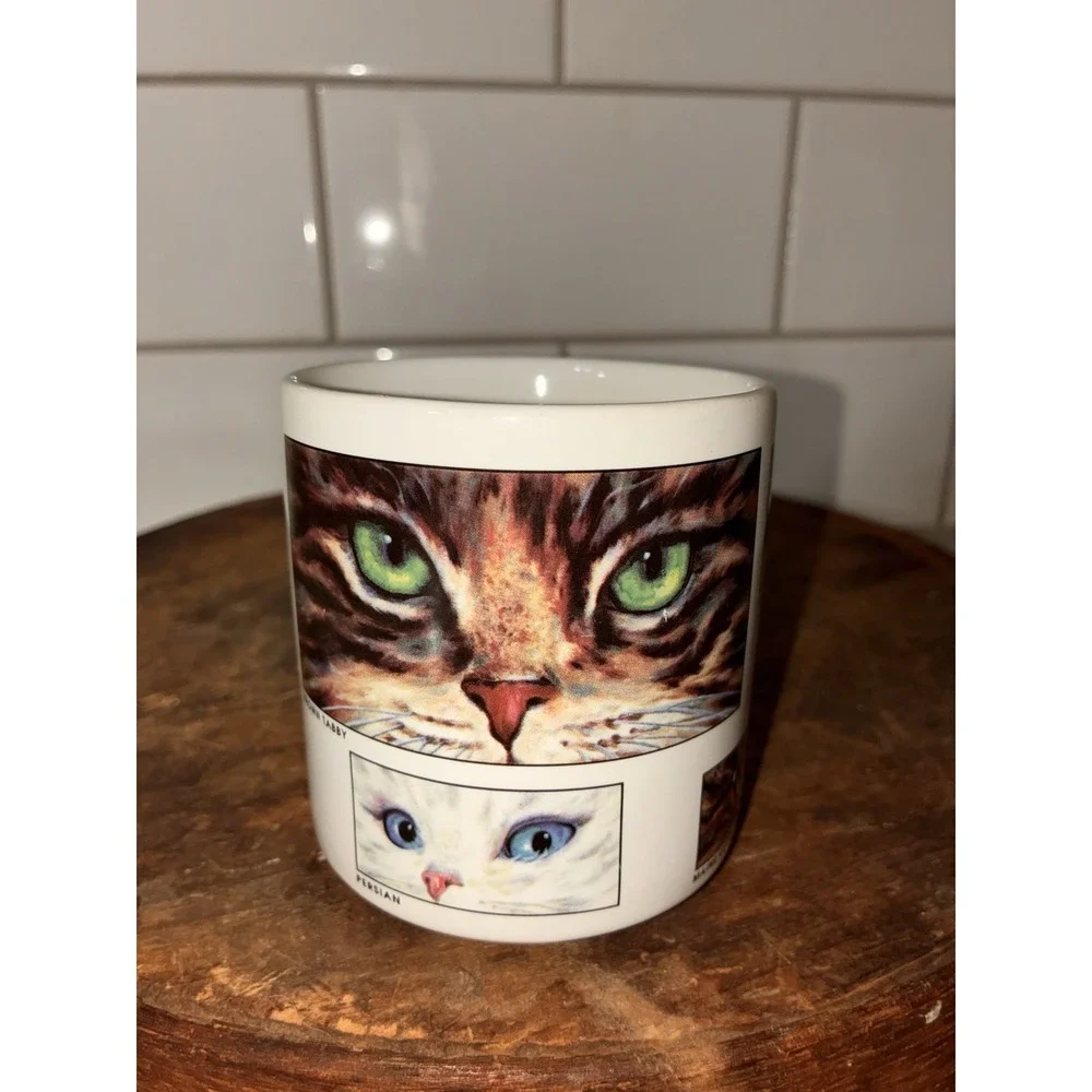 Lang‎ & Wise Cat Mug Calico Faces Multi-Color Eyes
